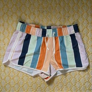 Colorful Striped Women's Shorts